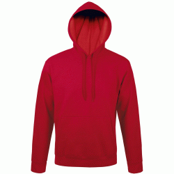 Φούτερ unisex με κουκούλα με κορδόνι στον ίδιο τόνο σε χρώμα κόκκινο νούμερο 3XL