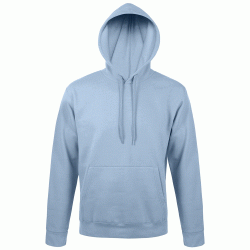 Φούτερ unisex με κουκούλα με κορδόνι στον ίδιο τόνο σε χρώμα γαλάζιο νούμερο XL