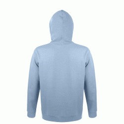Φούτερ unisex με κουκούλα με κορδόνι στον ίδιο τόνο σε χρώμα γαλάζιο νούμερο XL