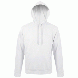 Φούτερ unisex με κουκούλα με κορδόνι στον ίδιο τόνο σε χρώμα λευκό νούμερο 3XL