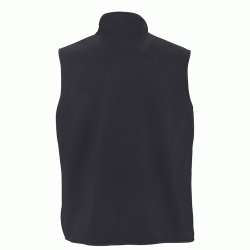 Unisex γιλέκο fleece με 3 τσέπες με φερμουάρ σε χρώμα σκούρο γκρι νούμερο Large