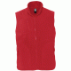 Unisex γιλέκο fleece με 3 τσέπες με φερμουάρ σε χρώμα κόκκινο νούμερο Large