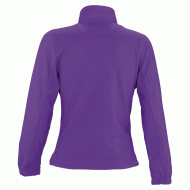 Γυναικεία ζακέτα fleece με 2 τσέπες με φερμουάρ σε χρώμα σκούρο μωβ σε νούμερο Small