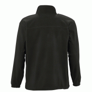 Ανδρική ζακέτα fleece με 2 τσέπες με φερμουάρ σε χρώμα σκούρο μαύρο σε νούμερο XL