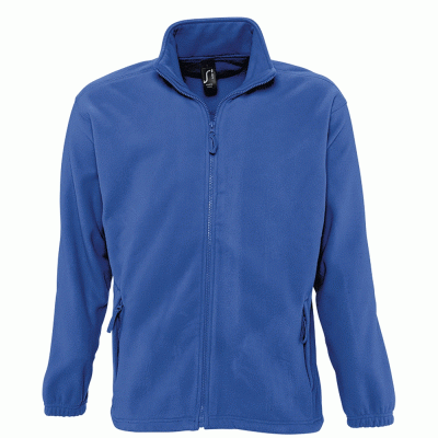 Ανδρική ζακέτα fleece με 2 τσέπες με φερμουάρ σε χρώμα σκούρο μπλε σε νούμερο XL