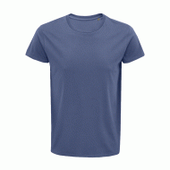 Ανδρικό T-shirt 100% οργανικό βαμβακερό σε στενή γραμμή σε χρώμα denim νούμερο large Ανδρικό T-shirt 100% οργανικό βαμβακερό σε στενή γραμμή σε χρώμα denim νούμερο large