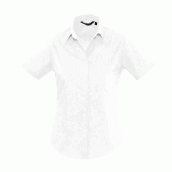 Πουκάμισο κοντομάνικο από ποπλίνα Bristol γυναικείο σε χρώμα γαλάζιο νούμερο large