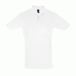 Ανδρικό πόλο κοντομάνικο πικέ 100% Βαμβάκι σε χρώμα λευκό νούμερο large