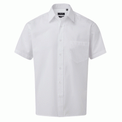 Πουκάμισο κοντομάνικο από ποπλίνα PR202 ανδρικό σε χρώμα λευκό νούμερο 3XL