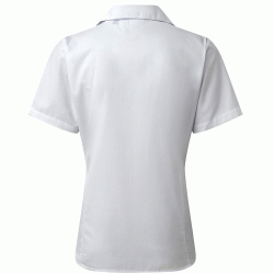 Πουκάμισο κοντομάνικο από ποπλίνα PR302 γυναικείο σε χρώμα λευκό νούμερο 3XL