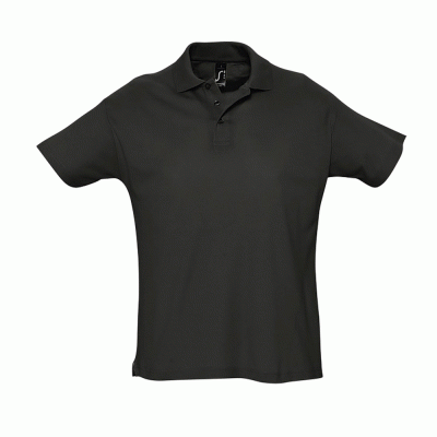 Κοντομάνικο μπλουζάκι ανδρικό πόλο σε χρώμα μαύρο νούμερο 3XL