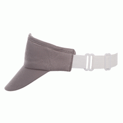 Καπέλο Fast Food γκρι με γείσο και λάστιχο στο πίσω μέρος