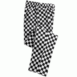 Παντελόνα σεφ με κορδόνι καρώ ασπρόμαυρο νούμερο large