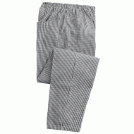 Παντελόνα σεφ με λάστιχο καρώ ασπρόμαυρο νούμερο small