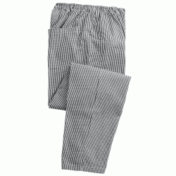 Παντελόνα σεφ με λάστιχο καρώ ασπρόμαυρο νούμερο large