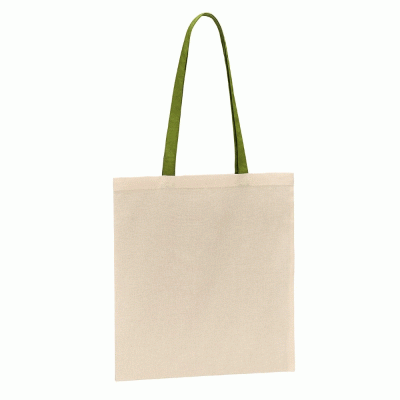 Τσάντα αγοράς με διχρωμία στο χερούλι σε λαδί χρώμα χωρητικότητας 10L