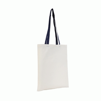 Τσάντα αγοράς με διχρωμία στο χερούλι σε χρώμα σκούρο μπλε χωρητικότητας 10L