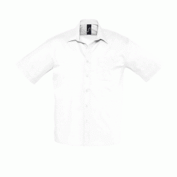 Πουκάμισο κοντομάνικο από ποπλίνα Bristol ανδρικό σε χρώμα λευκό νούμερο 3XL