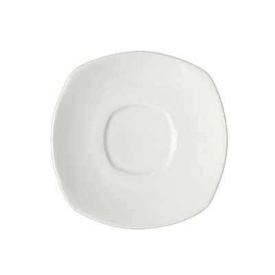 Πιατάκι κούπας από πορσελάνη σε λευκό χρώμα 16x16 - Φ17cm σειρά Q4 της LUKANDA