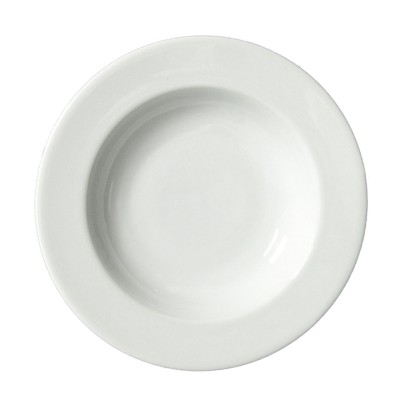 Πιάτο βαθύ από λευκή πορσελάνη Φ23cm σειρά TIERRA της LUKANDA