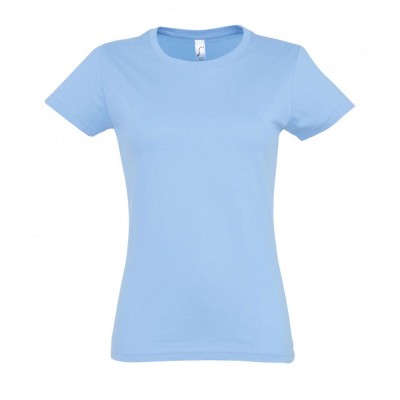 Κοντομάνικο T-shirt Imperial γυναικείο σε χρώμα σιέλ νούμερο L 100% βαμβακερό