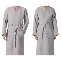 Μπουρνούζι Πικέ Ξενοδοχείου Light Grey - XL Large