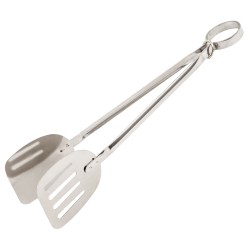 Λαβίδα BBQ φαρδιά Inox AISI 430 183gr 38cm ελληνικής κατασκευής METANO