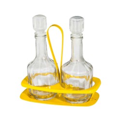 Σετ σερβιρίσματος λαδόξυδου κίτρινο με ανοξείδωτη βάση 18/0 και χειρολαβή μεταφοράς Νο2 METANO