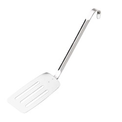 Κουτάλα σπατουλάκι τρυπητή ράγας 27cm με INOX λαβή ιδανική για επαγγελματικές κουζίνες METANO