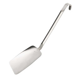 Κουτάλα σπατουλάκι αδιάτρητη ράγας 27cm με INOX λαβή ιδανική για επαγγελματικές κουζίνες METANO