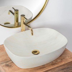 Επικαθήμενος νιπτήρας Freja Ivory διαστάσεων 51,0x39,5x14,0cm Επικαθήμενος νιπτήρας Freja Ivory διαστάσεων 51,0x39,5x14,0cm