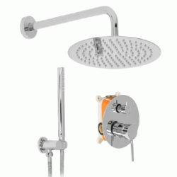 Lungo ντουζιέρας εντοιχισμού με στρόγγυλη κεφαλή διαμέτρου 30cm