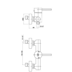 Μπαταρία ντουζιέρας σερά Espina επιτοίχιας εγκατάστασης MDB70 GPD