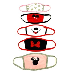 Υφασμάτινη μάσκα προστασίας προσώπου 100% βαμβακερή για κορίτσια ηλικίας 14-16 ετών σε συσκευασία 5 τεμαχίων Υφασμάτινη μάσκα προστασίας προσώπου 100% βαμβακερή για κορίτσια ηλικίας 14-16 ετών σε συσκευασία 5 τεμαχίων