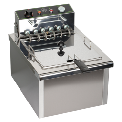 Ανοξείδωτη επαγγελματική φριτέζα ελληνικής κατασκευής 6000W 12Lt με αποσπώμενο κάδο και θερμικό ασφαλείας M&M PROFESSIONAL