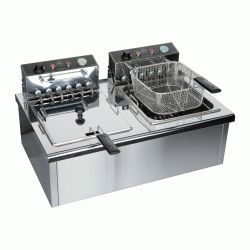 Ηλεκτρική φριτέζα διπλή με ψηφιακό χρονόμετρο χωρητικότητας 2x12lt 79x50x41cm F120TR