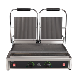 Ηλεκτρική γκριλιέρα τοστιέρα διπλή GC Smart με αποσπώμενο λιποσυλλέκτη και ψηφιακό χρονόμετρο 4000W M&M PROFESSIONAL
