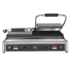 Ηλεκτρική τοστιέρα διπλή 2x2300W ραβδωτή και λεία επιφάνεια με ψηφιακό χρονόμετρο M&M PROFESSIONAL 