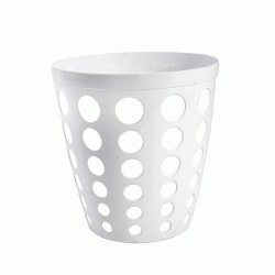 Καλάθι γραφείου με τρύπες πλαστικό 12lt σε λευκό χρώμα Καλάθι γραφείου με τρύπες πλαστικό 12lt σε λευκό χρώμα