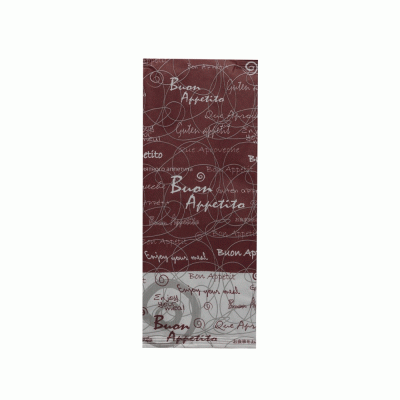 Κουβέρ Buon Apetito κόκκινο-λευκό με χαρτοπετσέτα 38Χ38cm (125τεμ)