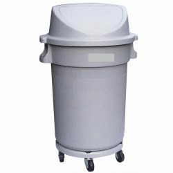 Κάδος απορριμμάτων κυκλικός 80Lit με ρόδες στη βάση