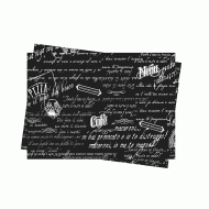 Σουπλά σε χρώμα μαύρο με λευκά γράμματα 30Χ45cm (250τεμ)