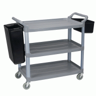 Καρότσι μεταφοράς πλαστικό τριών ραφιών διαστάσεων 109x43x95cm