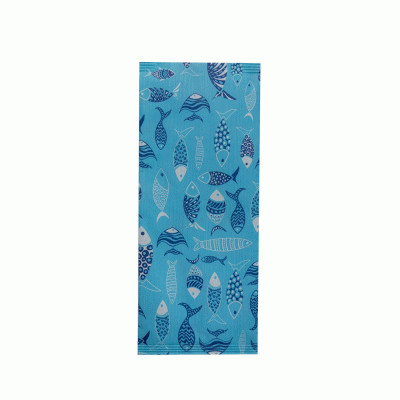 Κουβέρ μπλε με ψαράκια με χαρτοπετσέτα διαστάσεων 38X38cm (125τεμ)