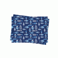 Σουπλά σε χρώμα μπλε με ψαράκια διαστάσεων 30X45cm (250τεμ)