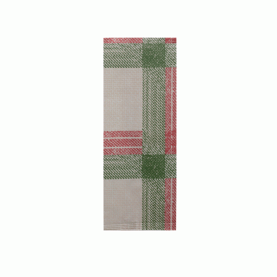 Κουβέρ καρώ κόκκινο-πράσινο με χαρτοπετσέτα 38X38cm (125τεμ)