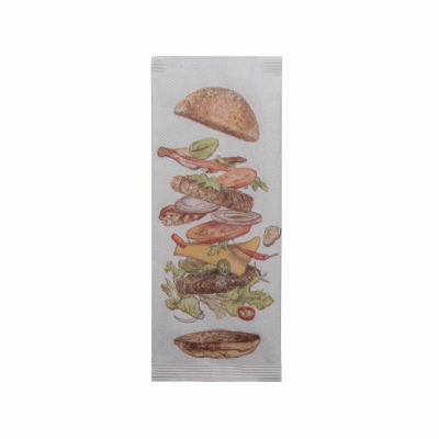 Κουβέρ "Hamburger" με χαρτοπετσέτα διαστάσεων 38x38cm (125τεμ)