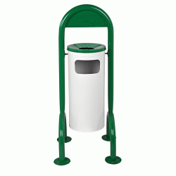 Κάδος απορριμάτων μεταλλικός πράσινος 35lit εξωτερικού χώρου Κάδος απορριμάτων μεταλλικός πράσινος 35lit εξωτερικού χώρου