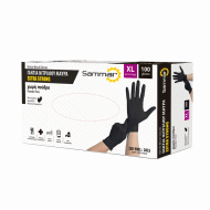 Γάντι νιτριλίου σε μαύρο χρώμα Extra αντοχής χωρίς πούδρα νούμερο XL 100τεμ