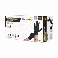 Γάντι νιτριλίου Extra αντοχής μαύρο χωρίς πούδρα σε νούμερο M σε συσκευασία 100τεμ